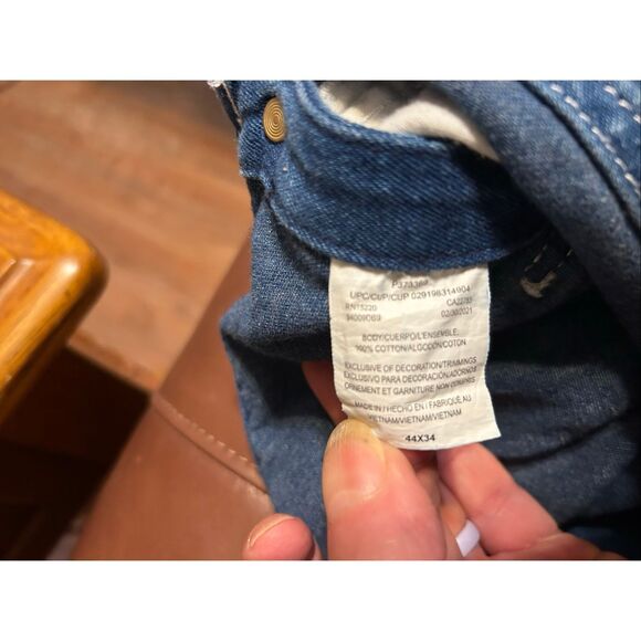 Big Smith 2021 carpenter denim overalls 44x30 rn#15220 - Picture 9 of 9